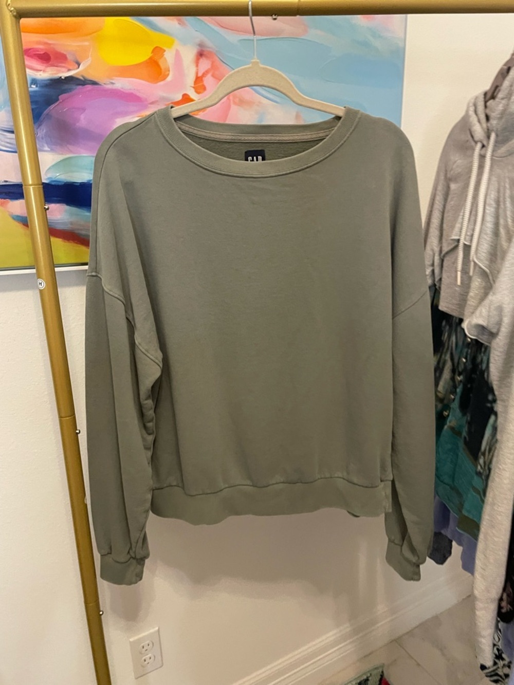 GAP Olive Green Crewneck Sweatshirt Medium